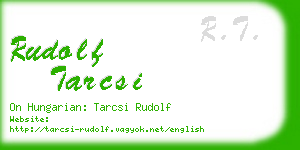 rudolf tarcsi business card